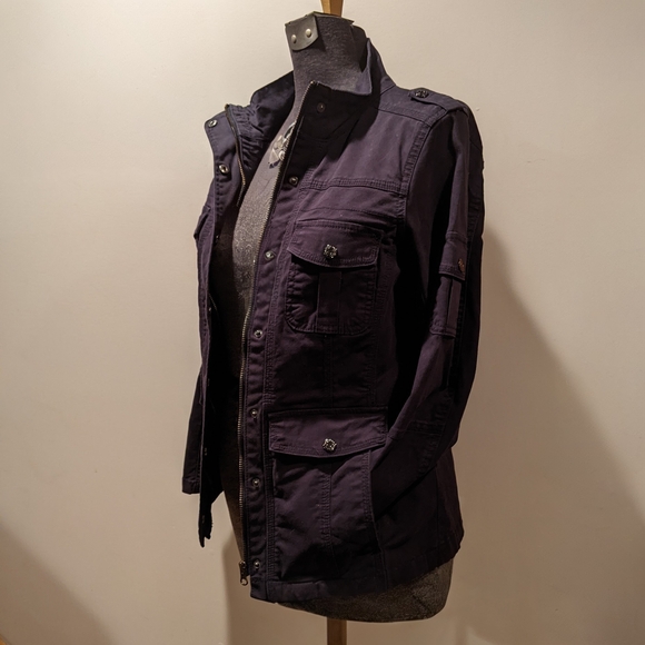 Kensie Jackets & Blazers - Kensie Women's Deep Blue Military Style Utility Jacket Size M